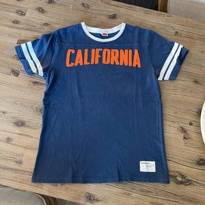Hollister MENS California shirt vintage blue/orange SZ L